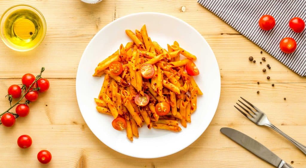 penne-pasta-gourmet-marinara-sauce-dinner